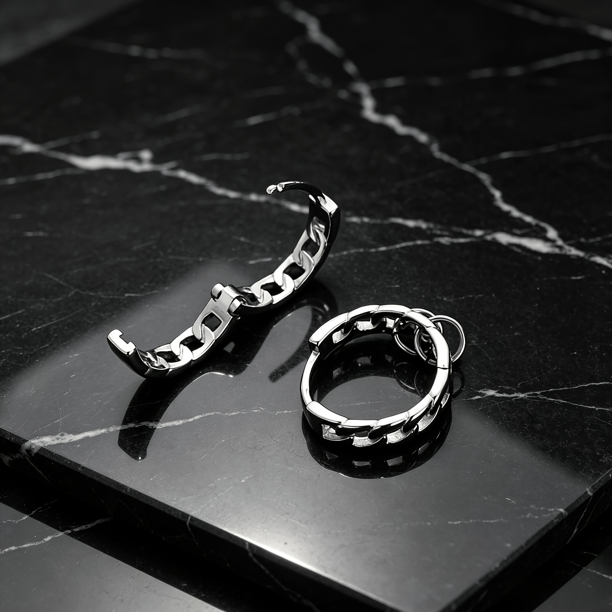 Women's Silvery NK Hoop Earrings, Versatile Daily Wear